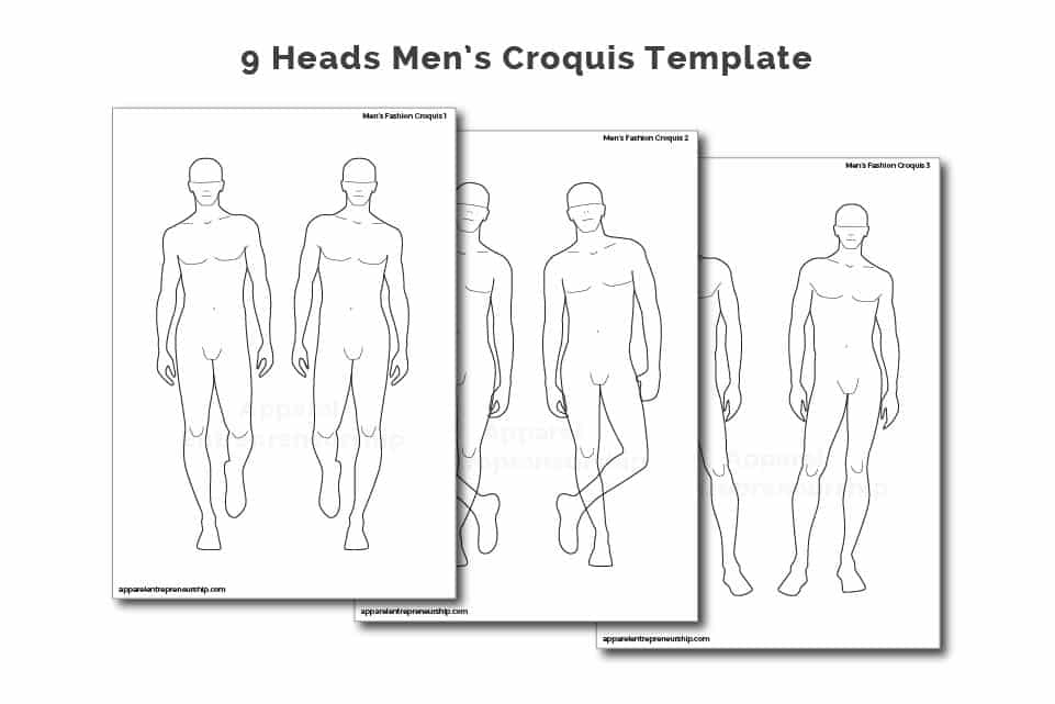 Fashion Design Sketchbook: Male Figure Templates (212 Croquis with 16  Different Male Poses for Sketching Men's Fashion Design Styles and Drawing  Fashion Illustrations) : Amazon.in: Books